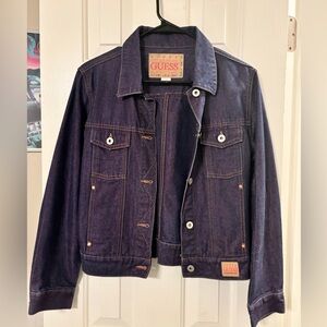 GUESS Purple Sheen Denim Jacket S (Gorgeous, Like New!)
